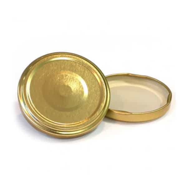 Gold Metal Lid for Jars Φ82 – Italy